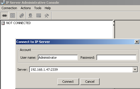 Connect to IP Server